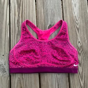 Pink cheetah print Nike sports bra